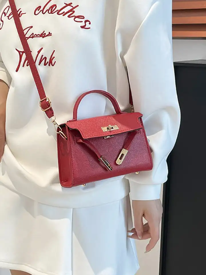 Lock Mini Top Handle Kelly Bag