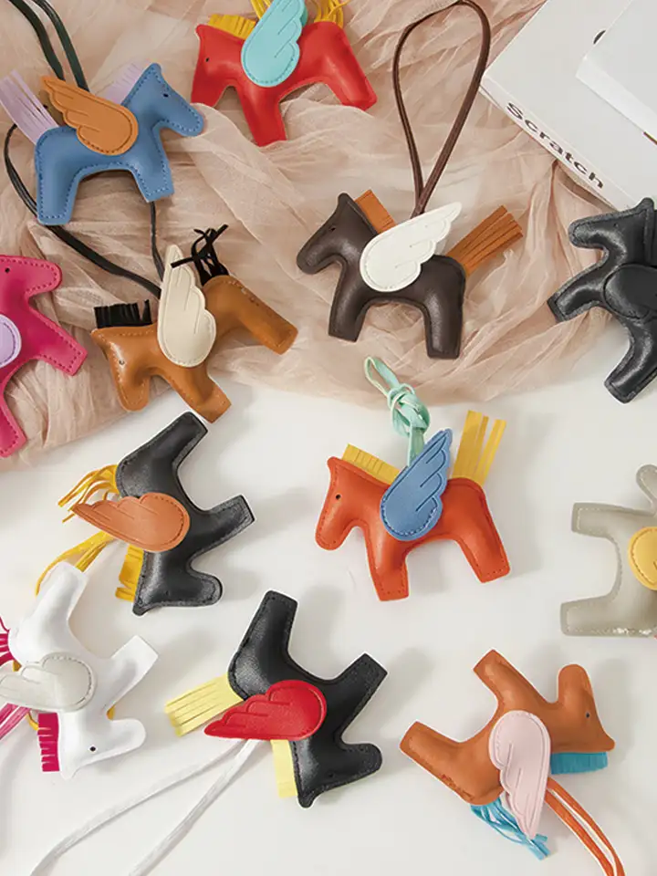 Leather Pegasus Bag Charm